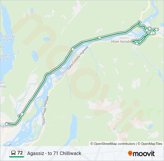 72 Bus Line Map