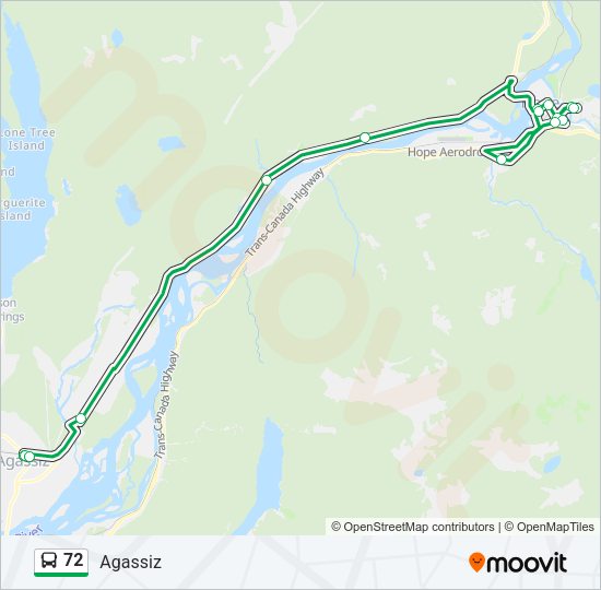 72 Bus Line Map