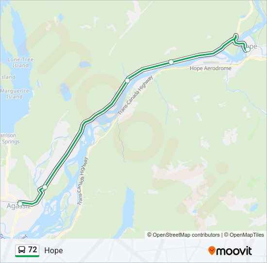 72 Bus Line Map