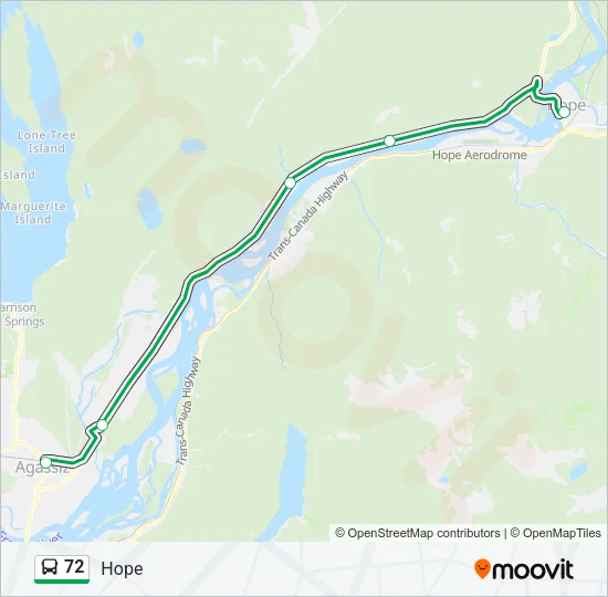 72 Bus Line Map