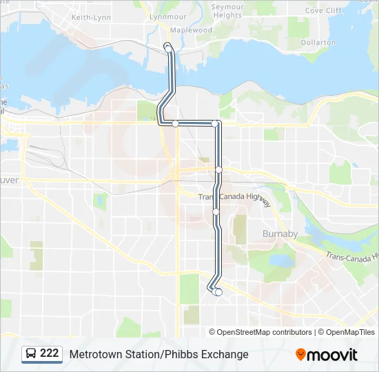 222 Bus Line Map