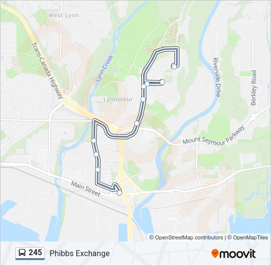 245 Bus Line Map