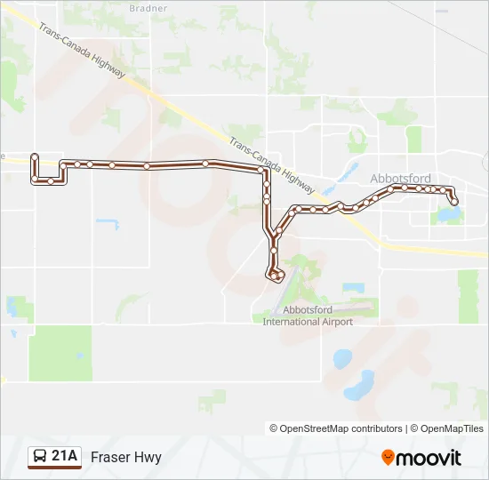 21A Bus Line Map
