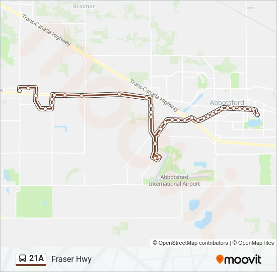 21A Bus Line Map