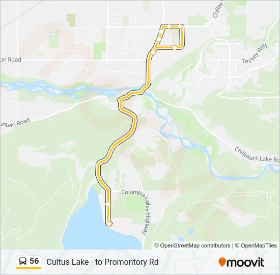 56 Bus Line Map