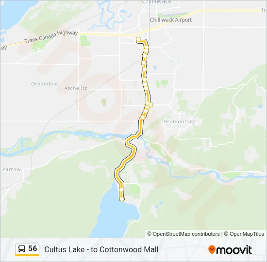 56 Bus Line Map