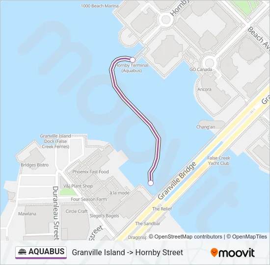 AQUABUS Ferry Line Map