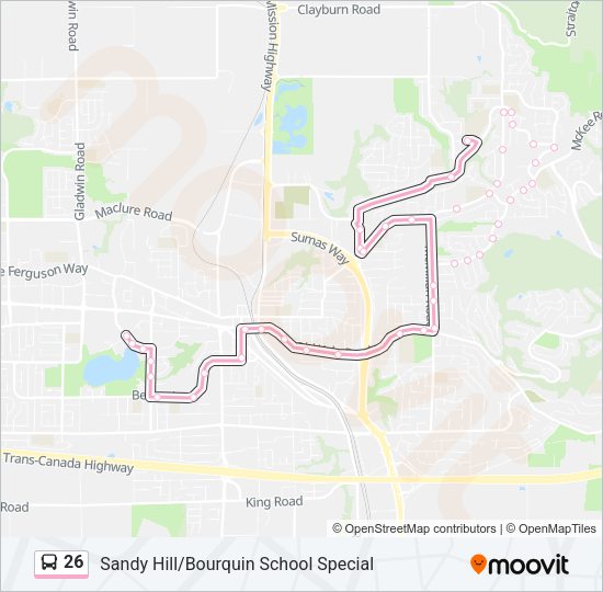 26 Bus Line Map