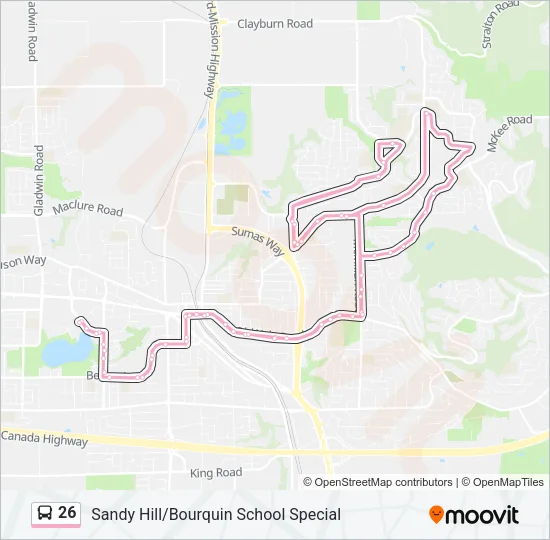 26 Bus Line Map