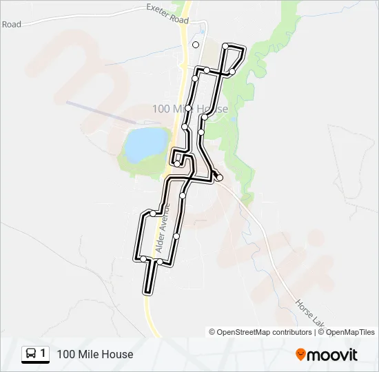 1 Bus Line Map