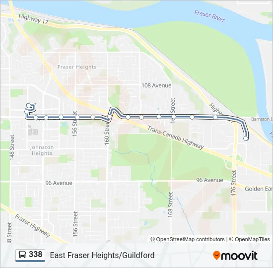 338 Bus Line Map