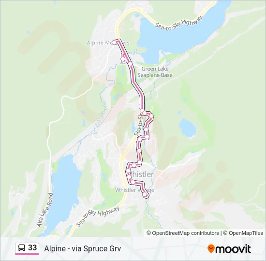 33 Bus Line Map
