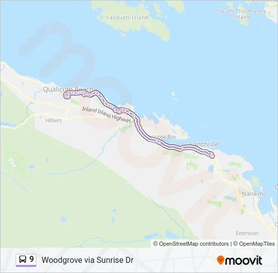 9 Bus Line Map