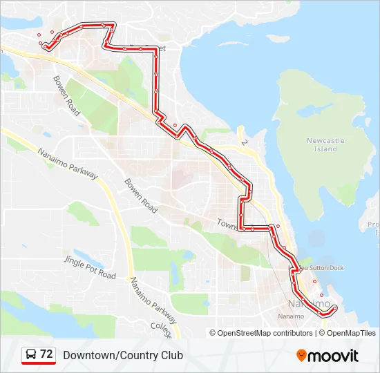 72 Bus Line Map
