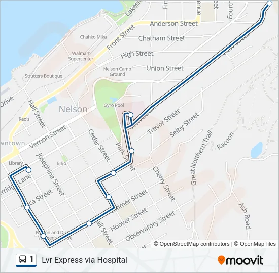 1 Bus Line Map