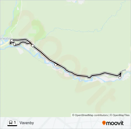 1 Bus Line Map