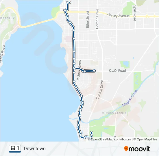 1 Bus Line Map