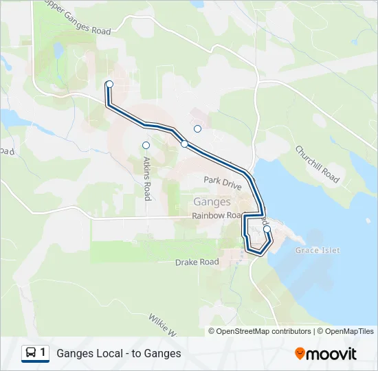 1 Bus Line Map