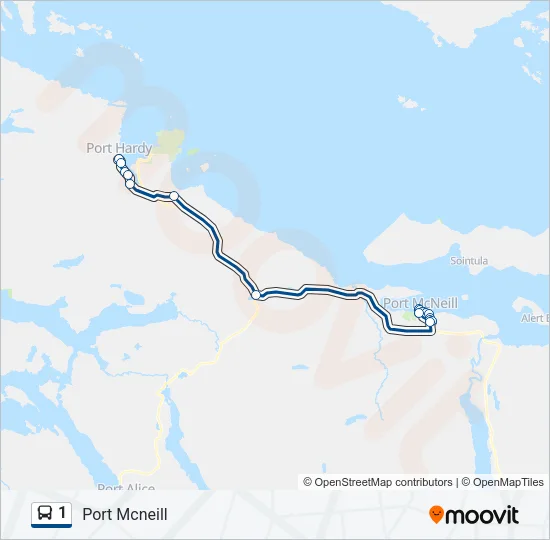 1 Bus Line Map