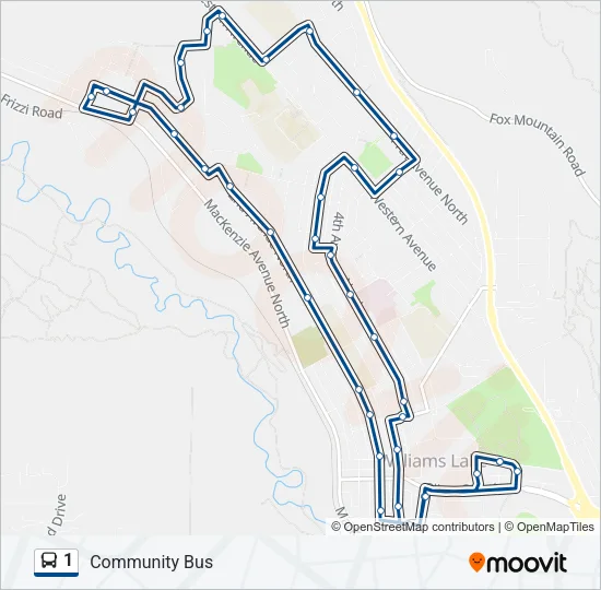 1 Bus Line Map