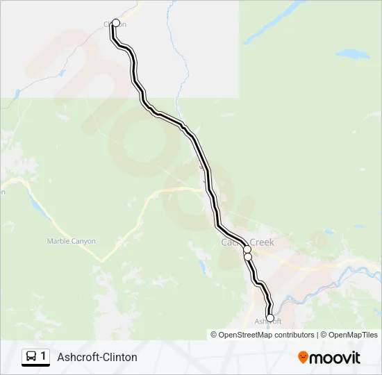 1 Bus Line Map