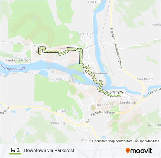 2 Bus Line Map