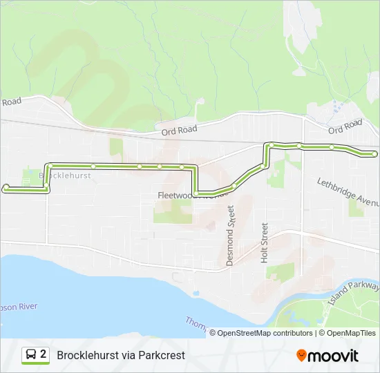 2 Bus Line Map