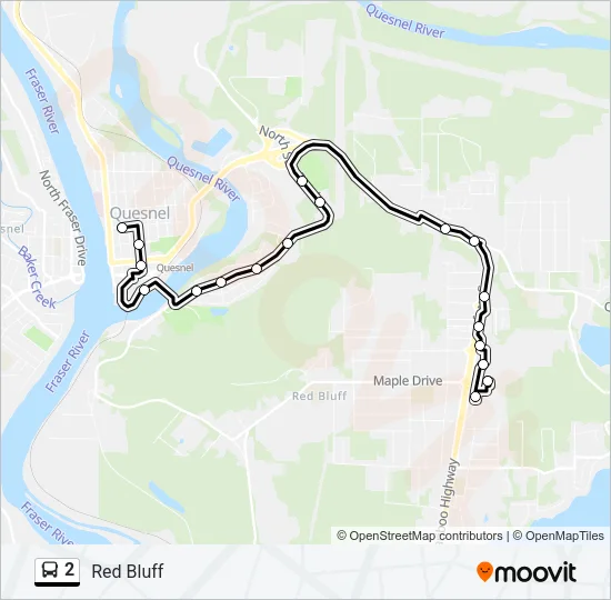 2 Bus Line Map