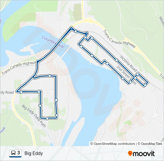 3 Bus Line Map