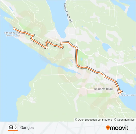 3 Bus Line Map