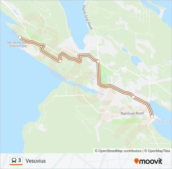 3 Bus Line Map