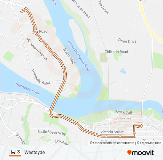 3 Bus Line Map