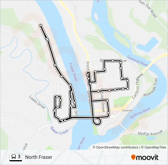 3 Bus Line Map