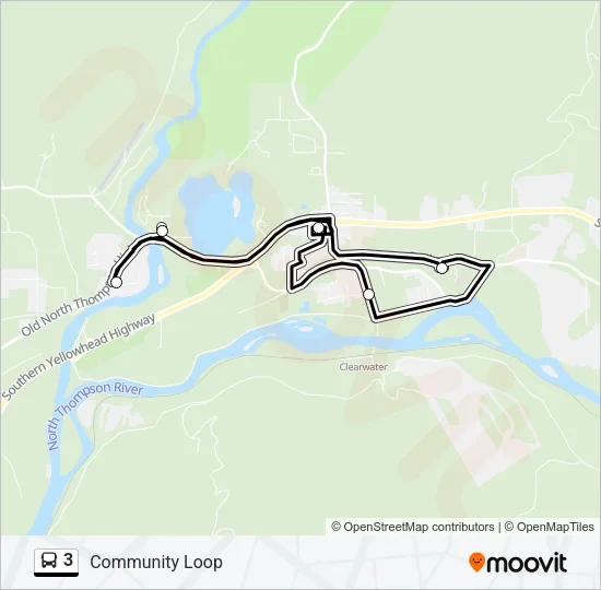 3 Bus Line Map