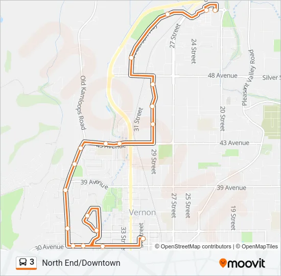 3 Bus Line Map