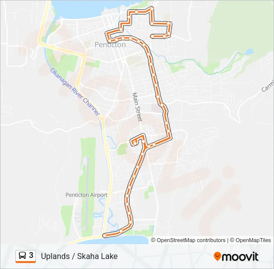3 Bus Line Map