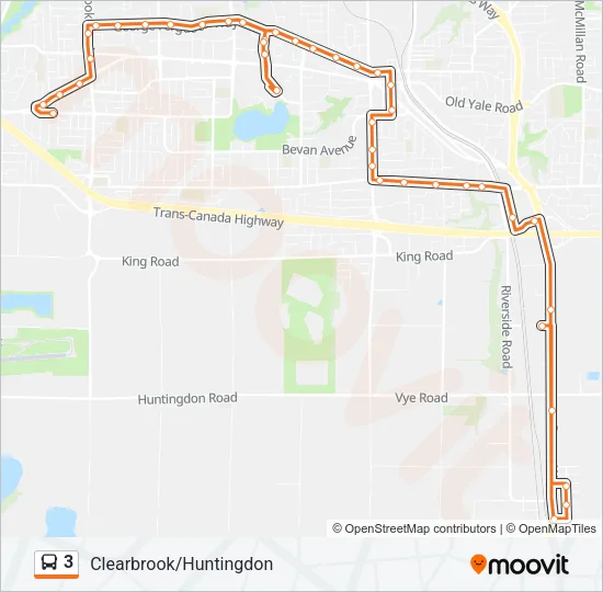 3 Bus Line Map