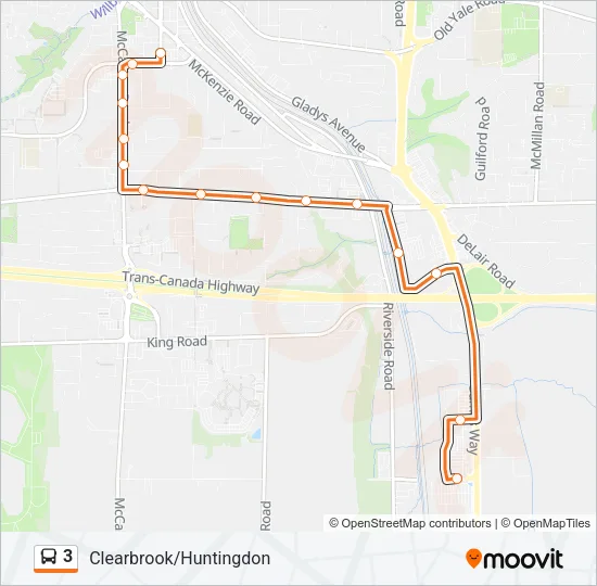 3 Bus Line Map