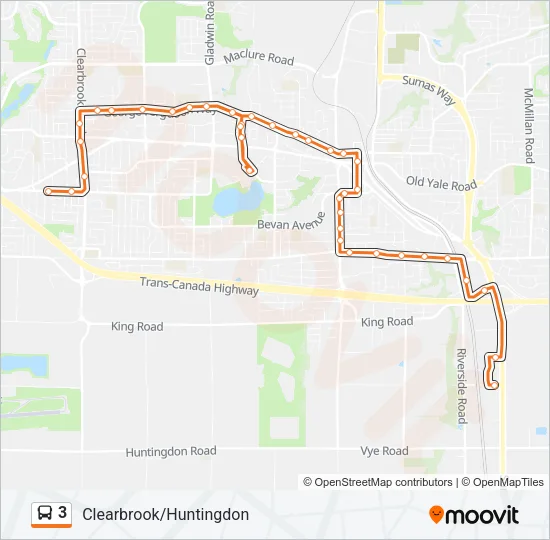 3 Bus Line Map