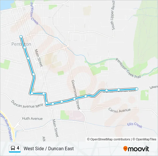 4 Bus Line Map