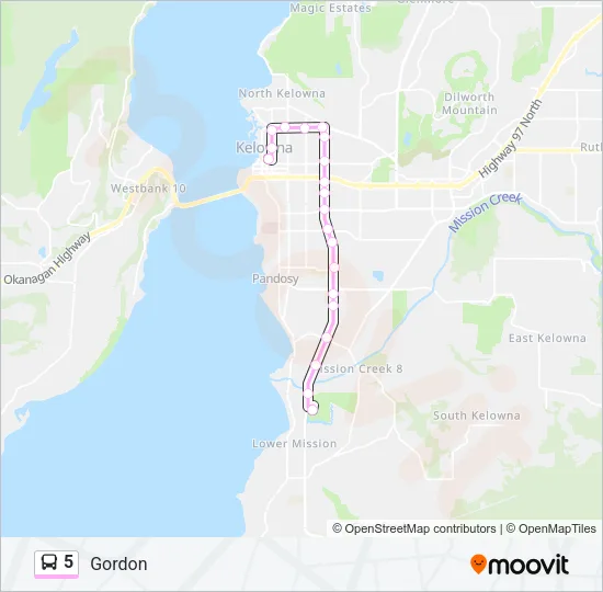 5 Bus Line Map
