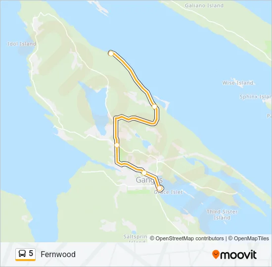 5 Bus Line Map