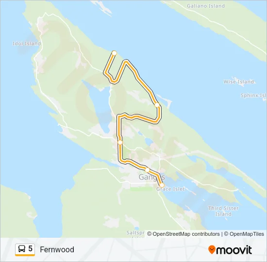 5 Bus Line Map