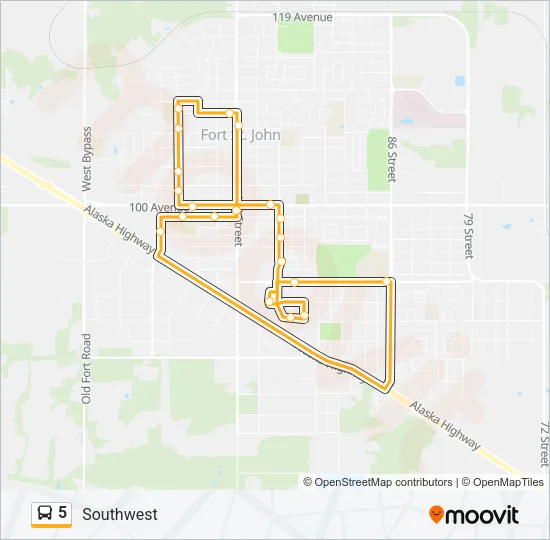 5 Bus Line Map