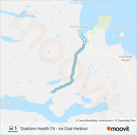 5 Bus Line Map