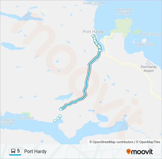 5 Bus Line Map