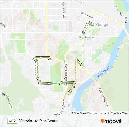5 Bus Line Map