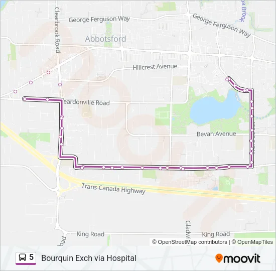 5 Bus Line Map