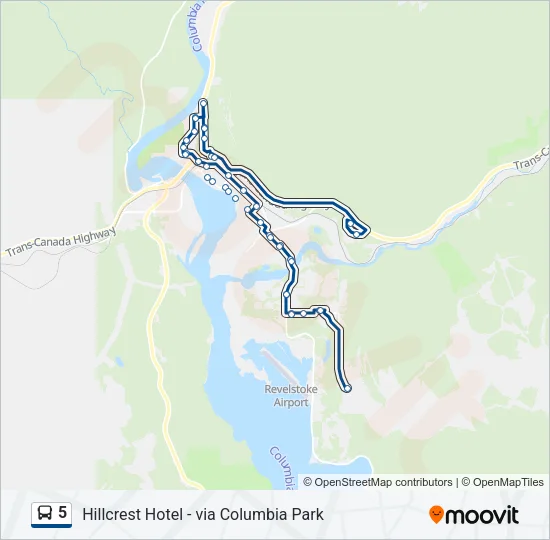 5 Bus Line Map