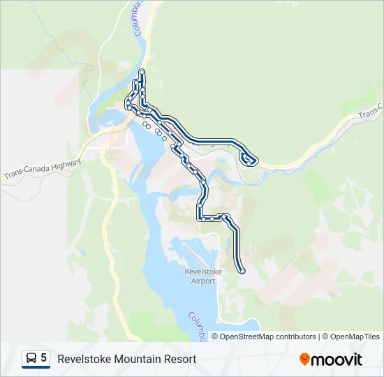 5 Bus Line Map